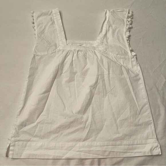 J. Crew Square Neck Cotton Poplin Cap Sleeve Top - Picture 9 of 12